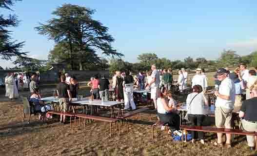 picnic dinner out in the back picnic dinner out in the back